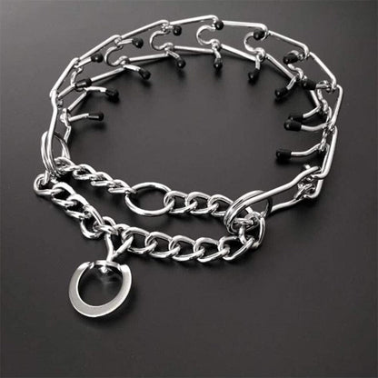 Adjustable Dog Training Collar with Rubber Covered Training Links