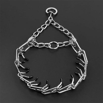 Adjustable Dog Training Collar with Rubber Covered Training Links