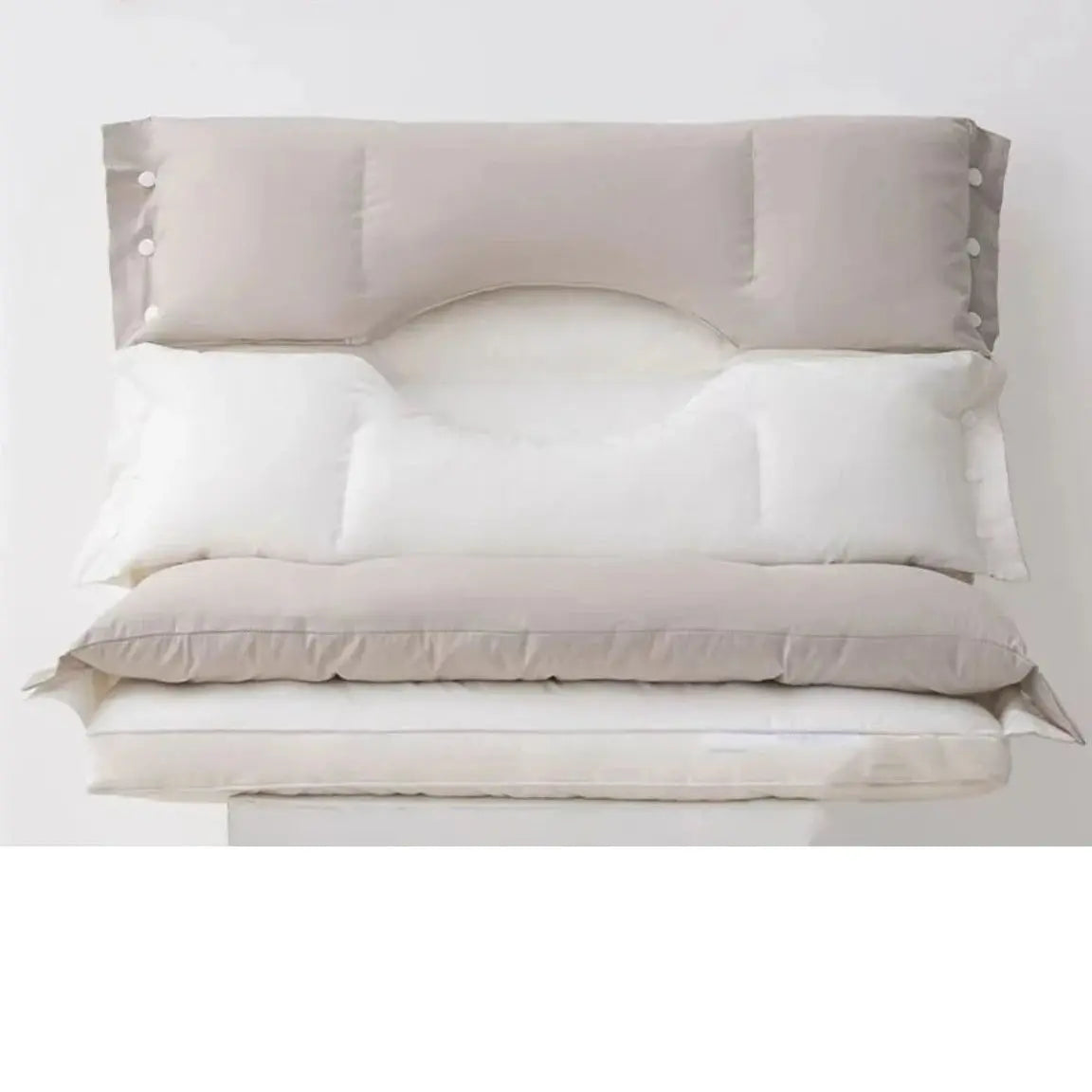 Adjustable Double Layer Memory Foam Neck Support Pillow