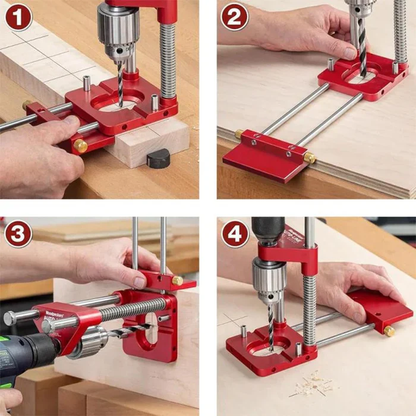 Adjustable Drilling Locator Woodworking Hole Positioning Guide Tool