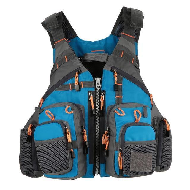 Adjustable Fishing Life Vest with Multi Pocket Storage