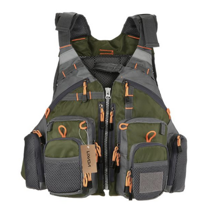 Adjustable Fishing Life Vest with Multi Pocket Storage