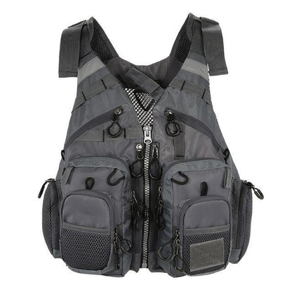 Adjustable Fishing Life Vest with Multi Pocket Storage
