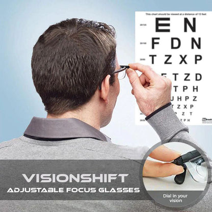 Adjustable Focus Reading Glasses with Dual Dial Lenses