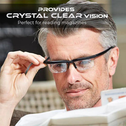Adjustable Focus Reading Glasses with Dual Dial Lenses
