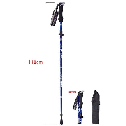 Adjustable Foldable Trekking Poles Lightweight Hiking Walking Sticks Aluminum Outdoor Trail Support
