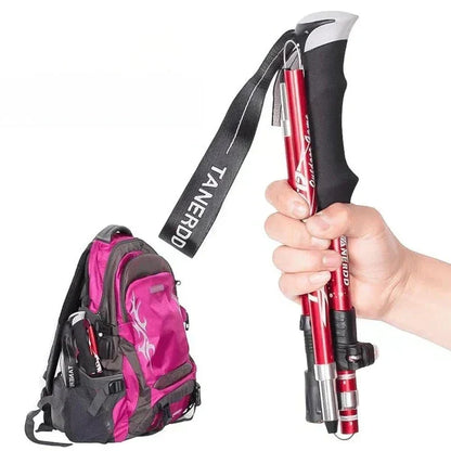Adjustable Folding Trekking Pole Lightweight Telescopic Hiking Stick