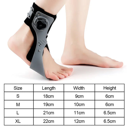 Adjustable Foot Drop Ankle Support Brace with Air Pump