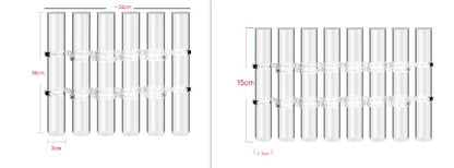 Adjustable Glass Tube Flower Vase with Hinged Design