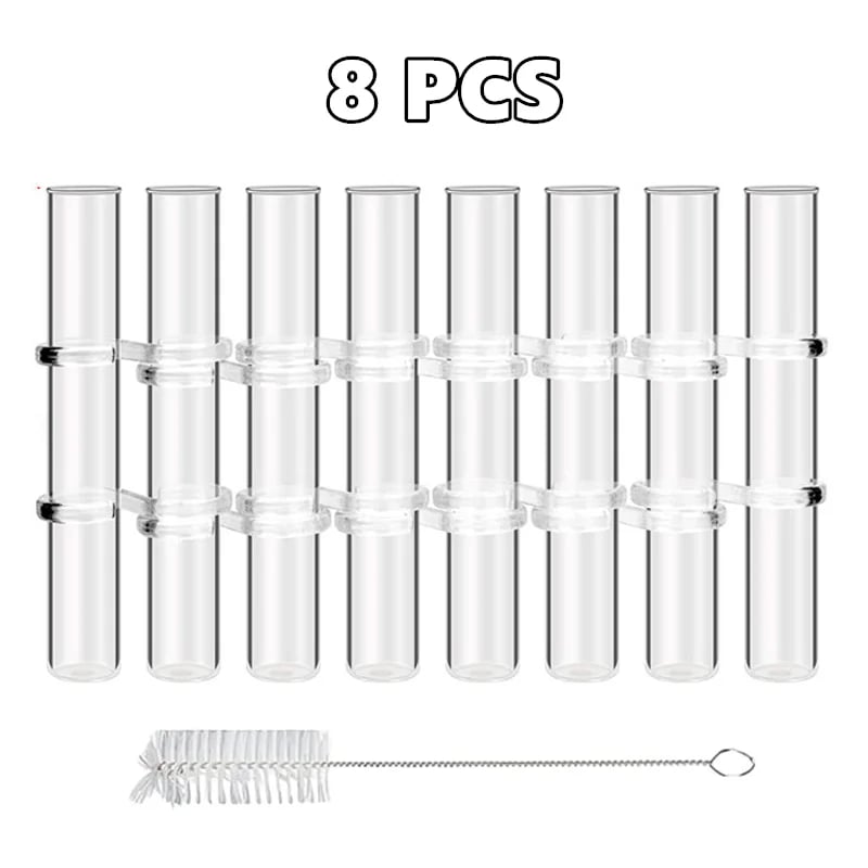 Adjustable Glass Tube Flower Vase with Hinged Design
