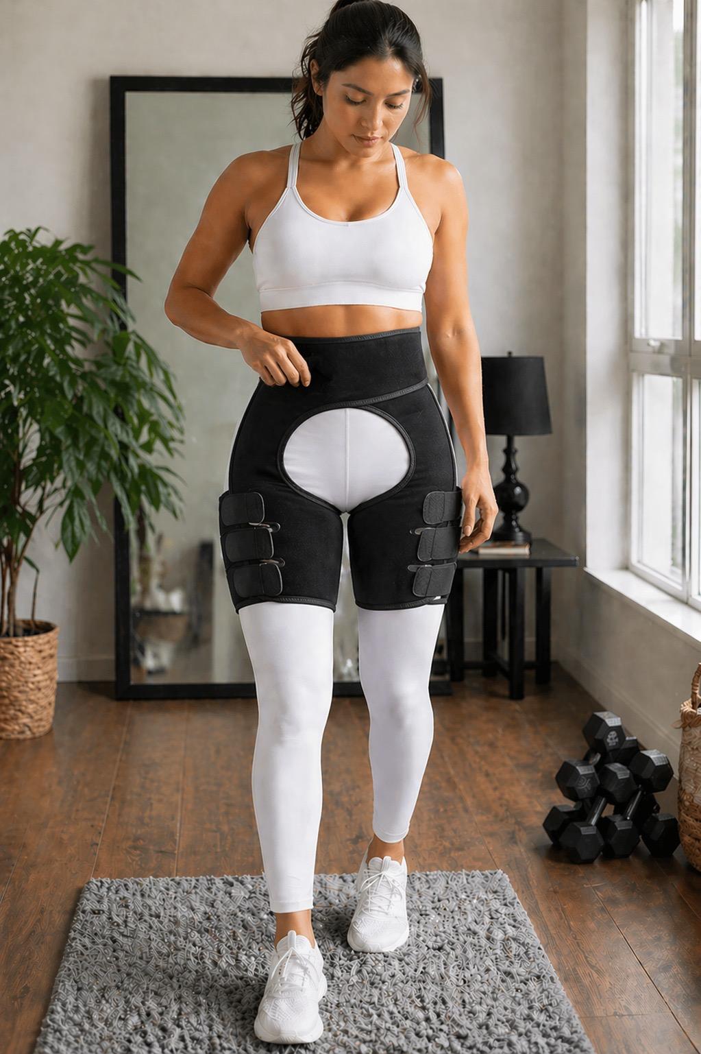 Adjustable Hip and Thigh Support Compression Wrap with Stabilizing Fit