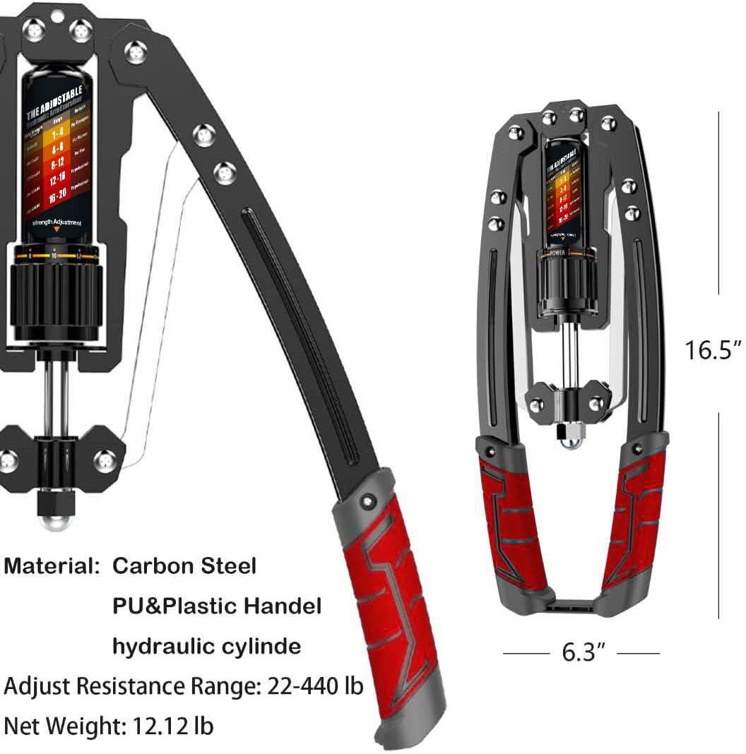 Adjustable Hydraulic Arm Trainer for Chest Shoulder and Arm Workouts