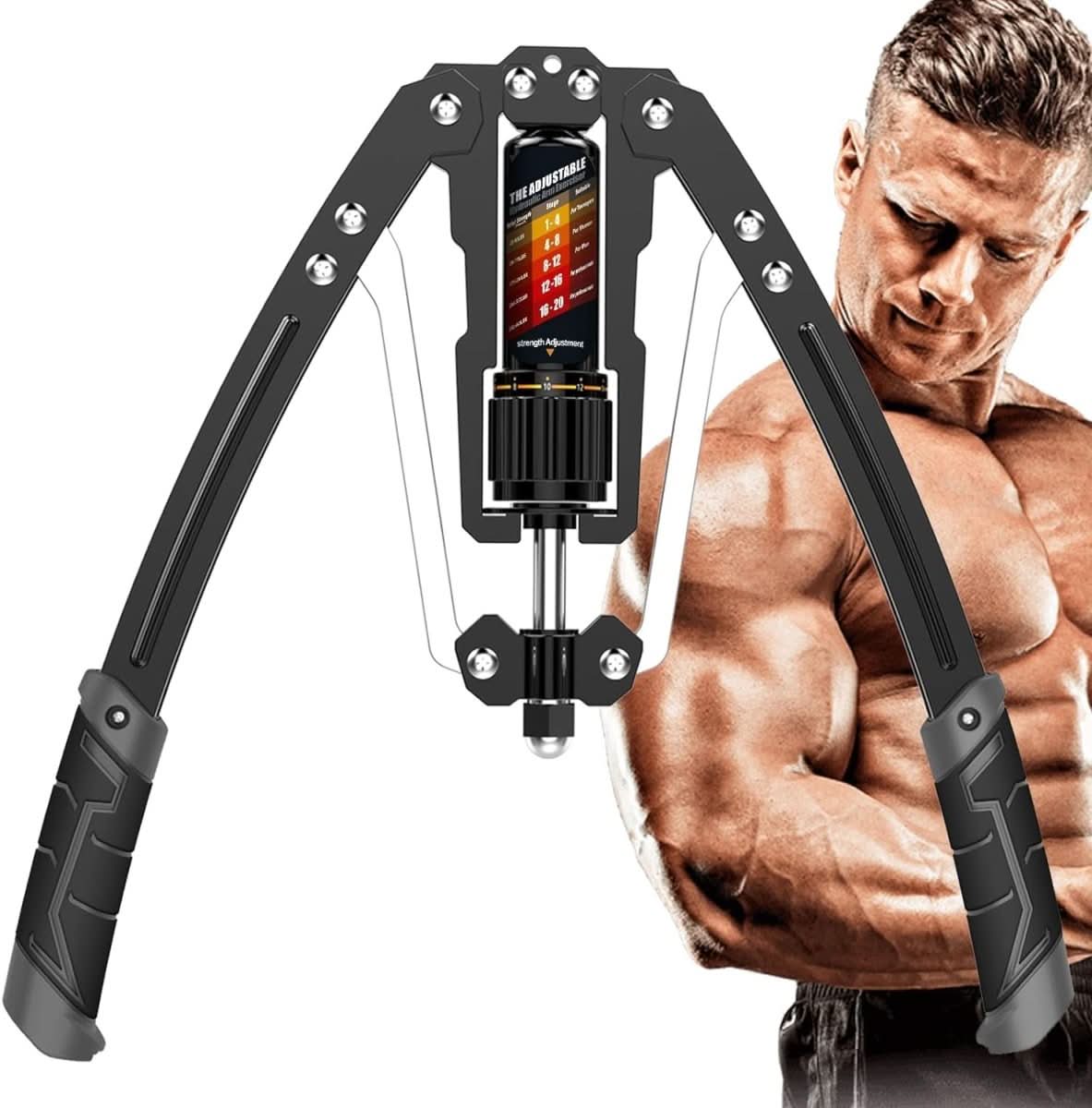 Adjustable Hydraulic Arm Trainer for Chest Shoulder and Arm Workouts