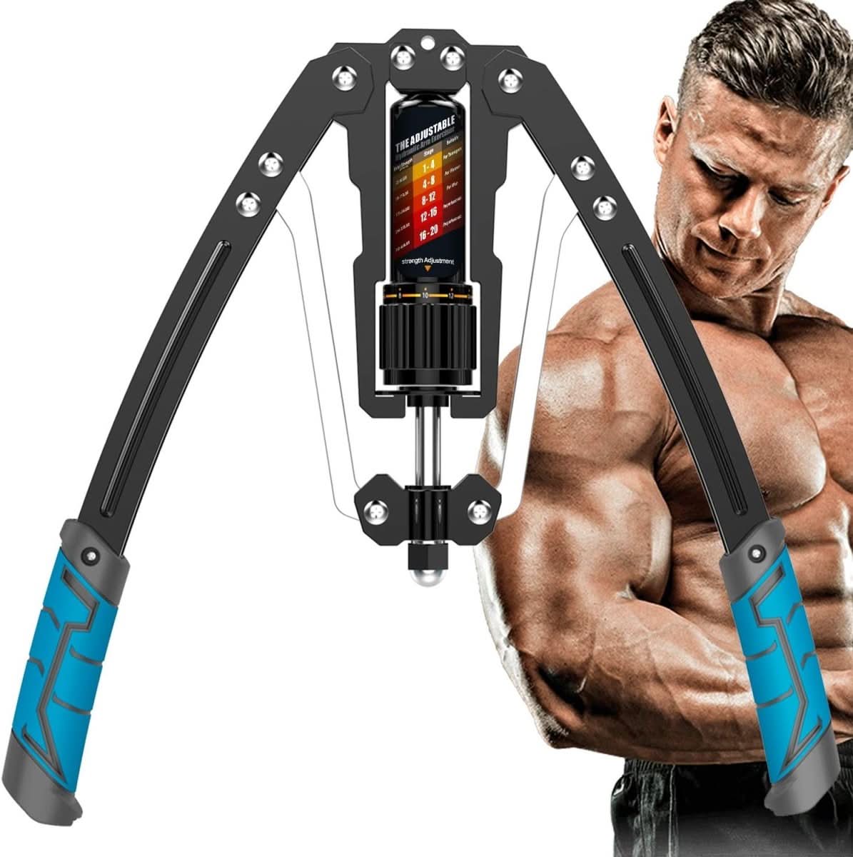 Adjustable Hydraulic Arm Trainer for Chest Shoulder and Arm Workouts