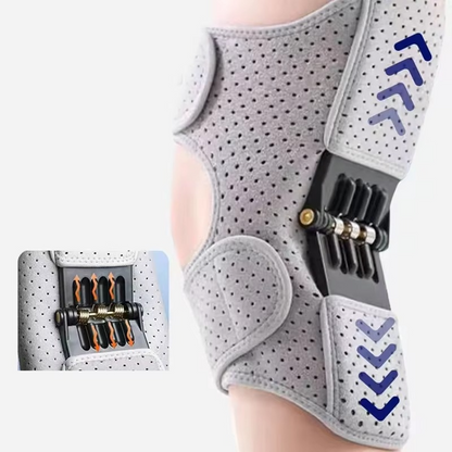 Adjustable Knee Support Brace with Rebound Springs and Breathable Straps