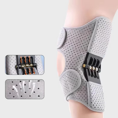 Adjustable Knee Support Brace with Rebound Springs and Breathable Straps