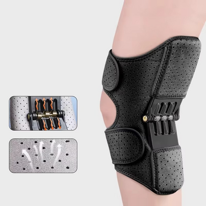 Adjustable Knee Support Brace with Rebound Springs and Breathable Straps