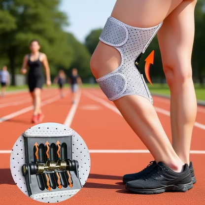 Adjustable Knee Support Brace with Rebound Springs and Breathable Straps
