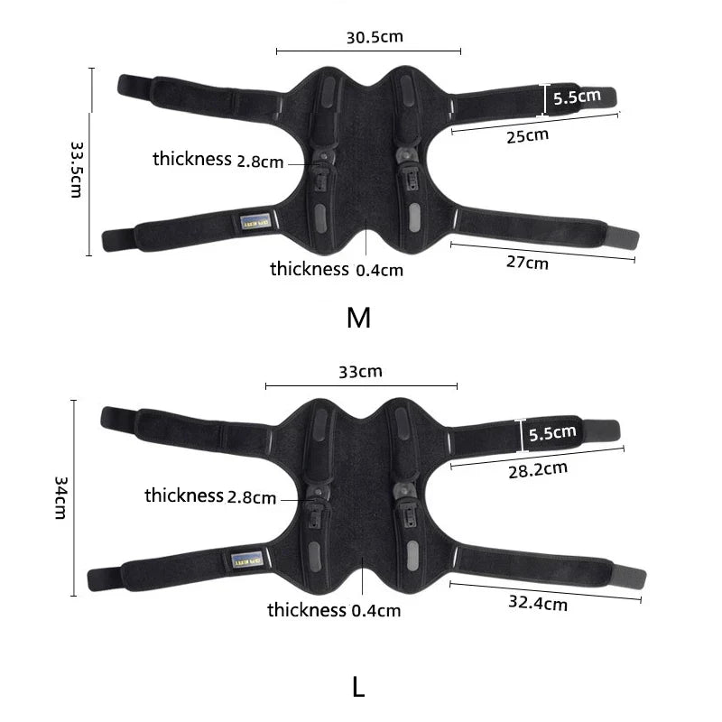 Adjustable Knee Support Brace with Stabilizers