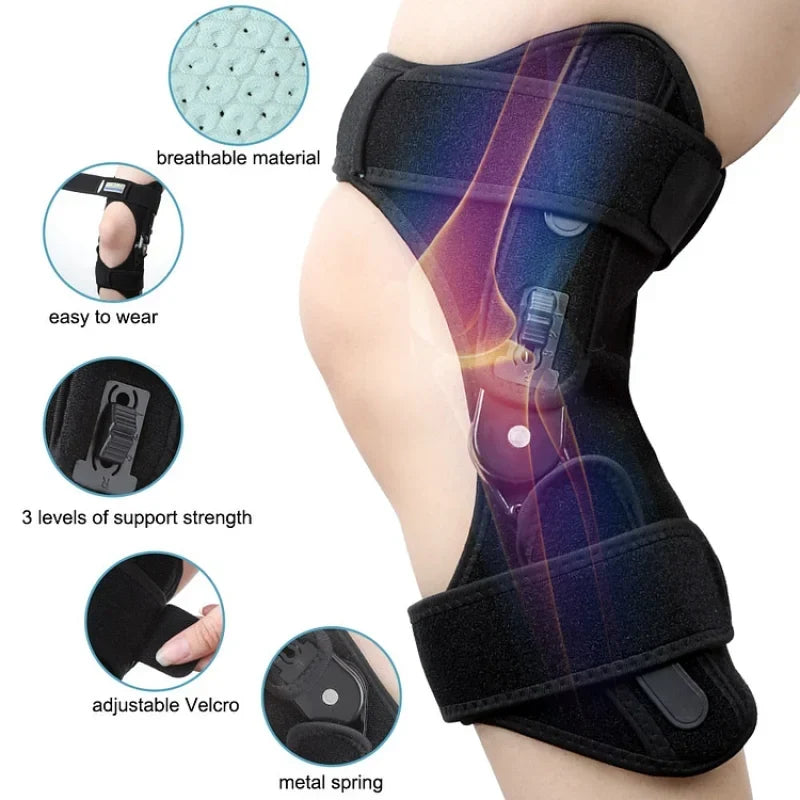 Adjustable Knee Support Brace with Stabilizers
