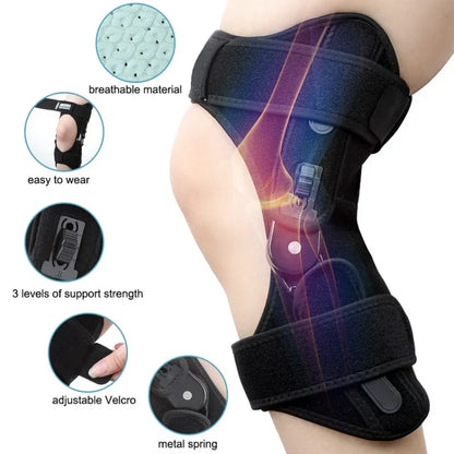 Adjustable Knee Support Brace with Stabilizers