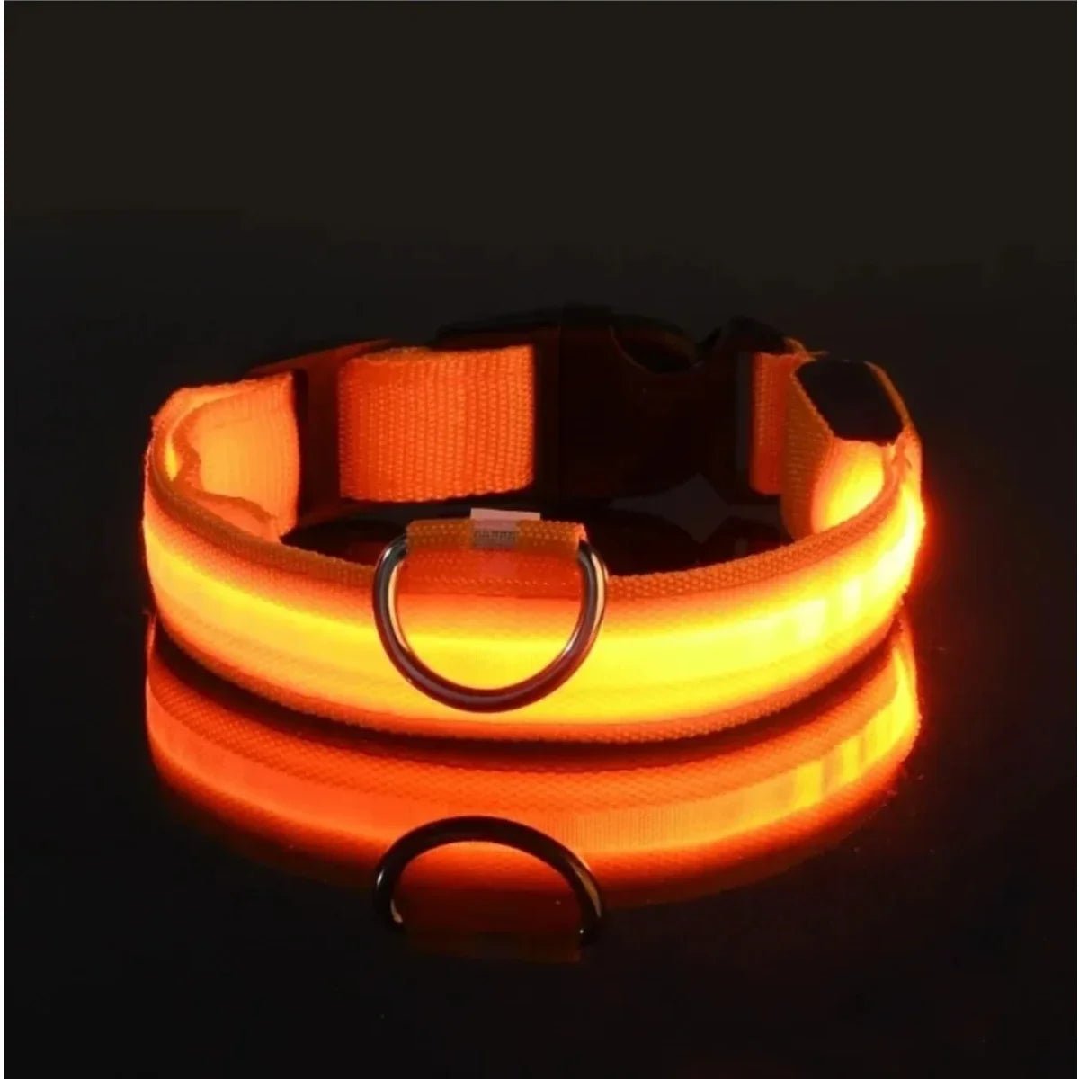 Adjustable LED Dog Collar with High Visibility Safety Light