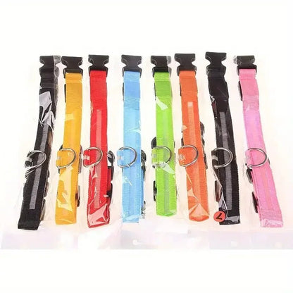 Adjustable LED Dog Collar with High Visibility Safety Light