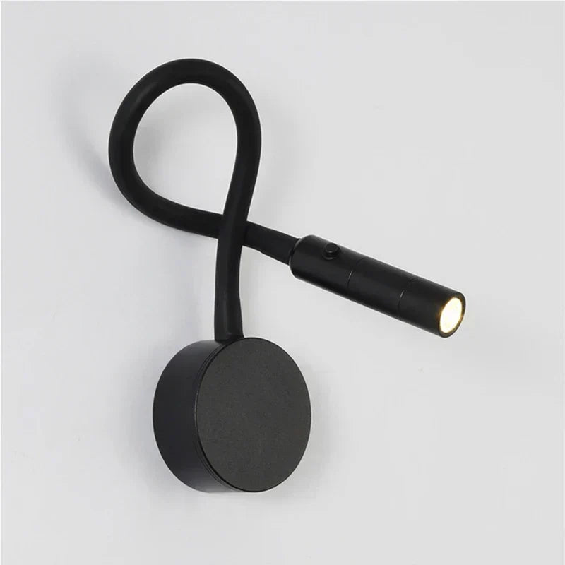 Adjustable LED Reading Wall Lamp with Flexible Gooseneck