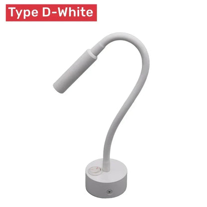Adjustable LED Reading Wall Lamp with Flexible Gooseneck