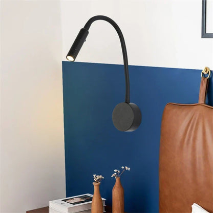 Adjustable LED Reading Wall Lamp with Flexible Gooseneck