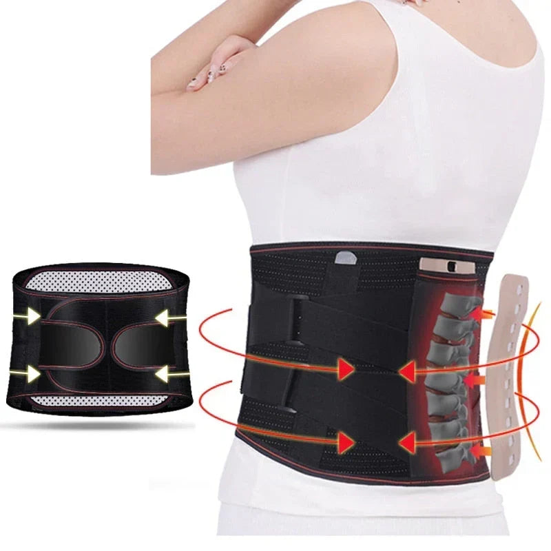 Adjustable Lumbar Back Support Belt with Breathable Mesh
