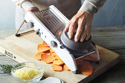 Adjustable Mandoline Vegetable Slicer with Stainless Steel Blades