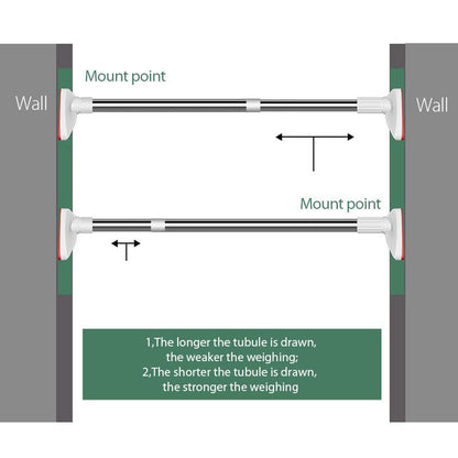Adjustable No Drill Telescopic Closet Rod