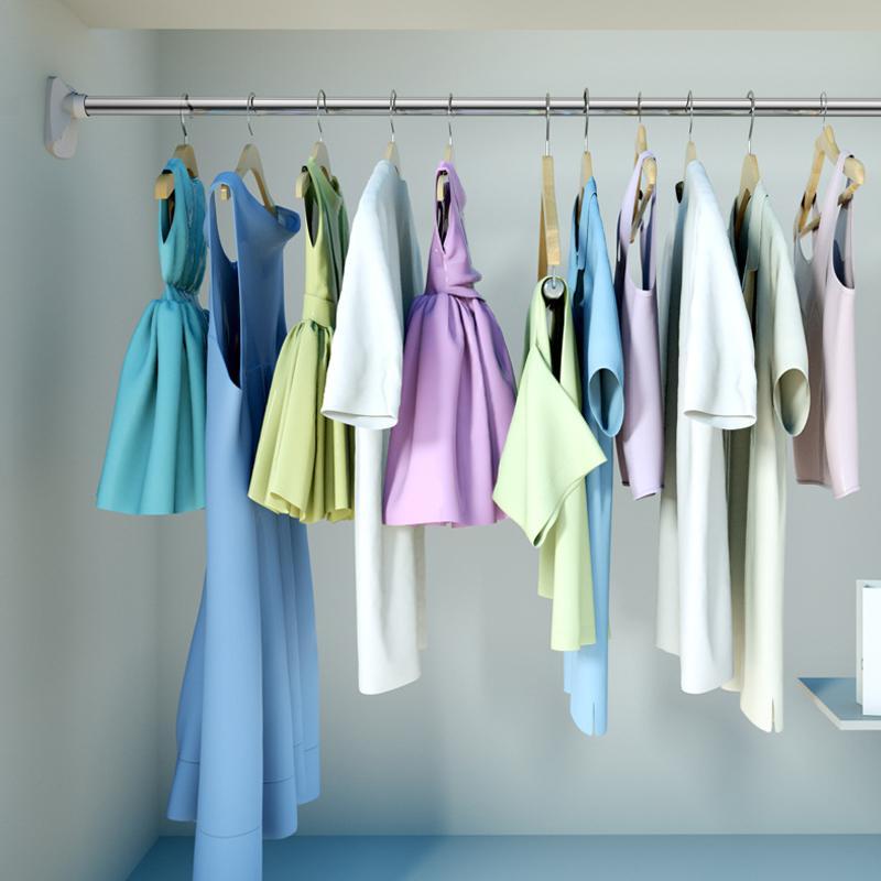 Adjustable No Drill Telescopic Closet Rod