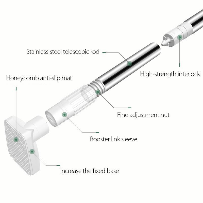 Adjustable No Drill Telescopic Closet Rod