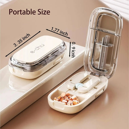 Adjustable Precision Pill Cutter with Stainless Steel Blade