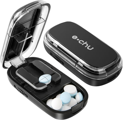 Adjustable Precision Pill Cutter with Stainless Steel Blade