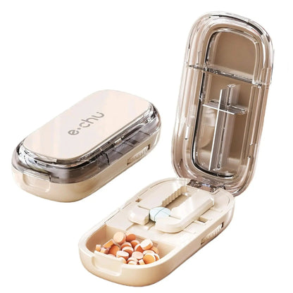 Adjustable Precision Pill Cutter with Stainless Steel Blade