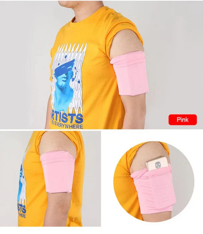Adjustable Running Phone Armband with Touchscreen Pocket