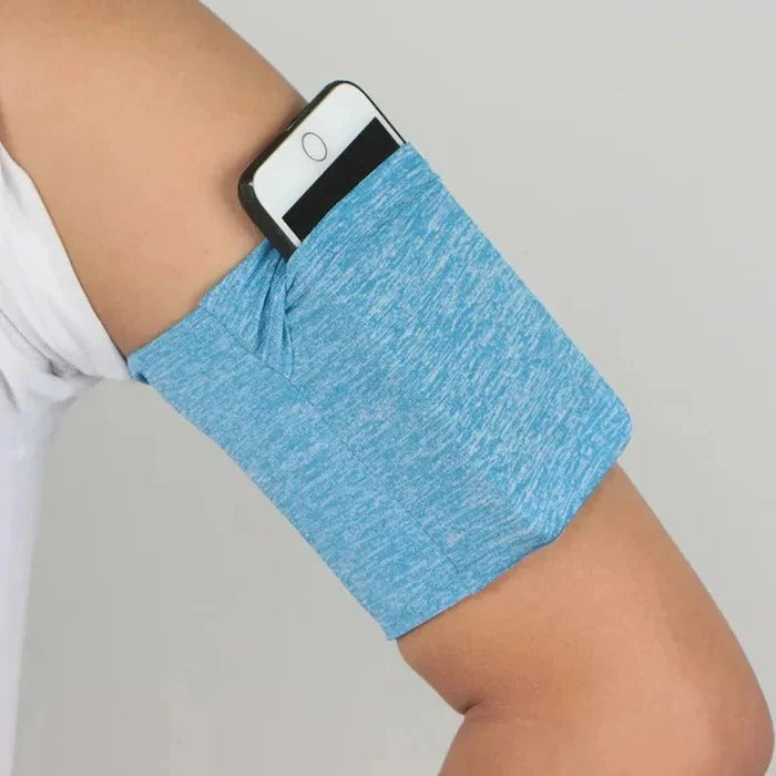 Adjustable Running Phone Armband with Touchscreen Pocket