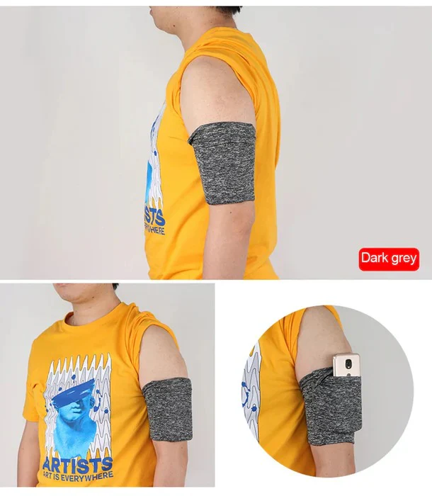 Adjustable Running Phone Armband with Touchscreen Pocket