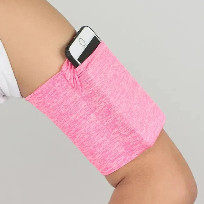 Adjustable Running Phone Armband with Touchscreen Pocket