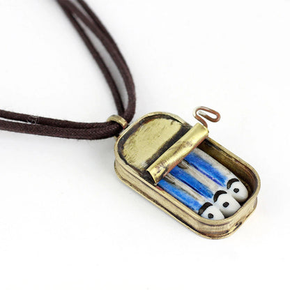 Adjustable Sardine Tin Ring or Necklace