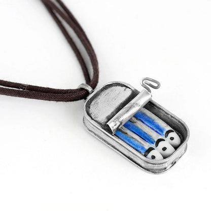 Adjustable Sardine Tin Ring or Necklace