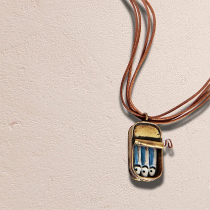 Adjustable Sardine Tin Ring or Necklace