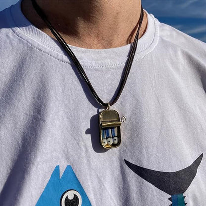 Adjustable Sardine Tin Ring or Necklace