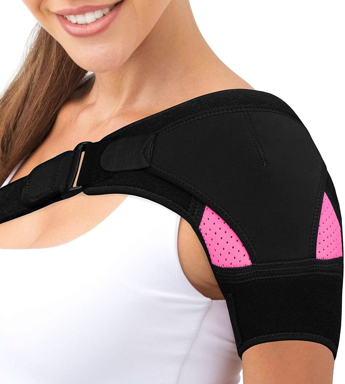 Adjustable Shoulder Brace With Compression Support Pad