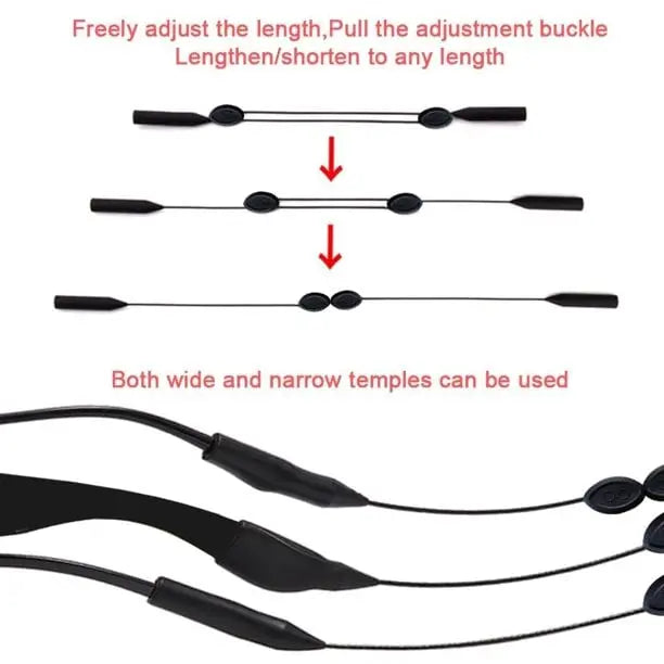 Adjustable Silicone Eyeglass Strap Non Slip Lightweight