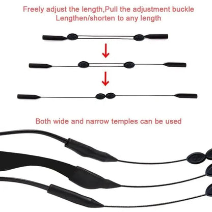 Adjustable Silicone Eyeglass Strap Non Slip Lightweight