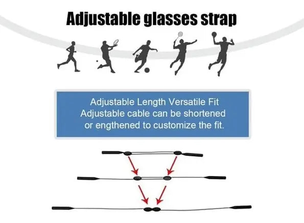 Adjustable Silicone Eyeglass Strap Non Slip Lightweight